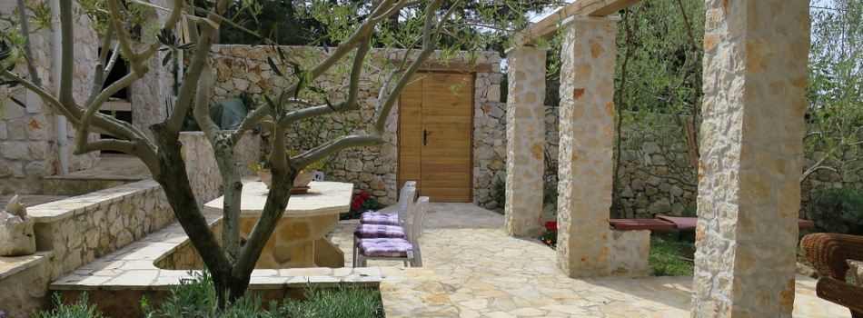 Silba island coast and villas